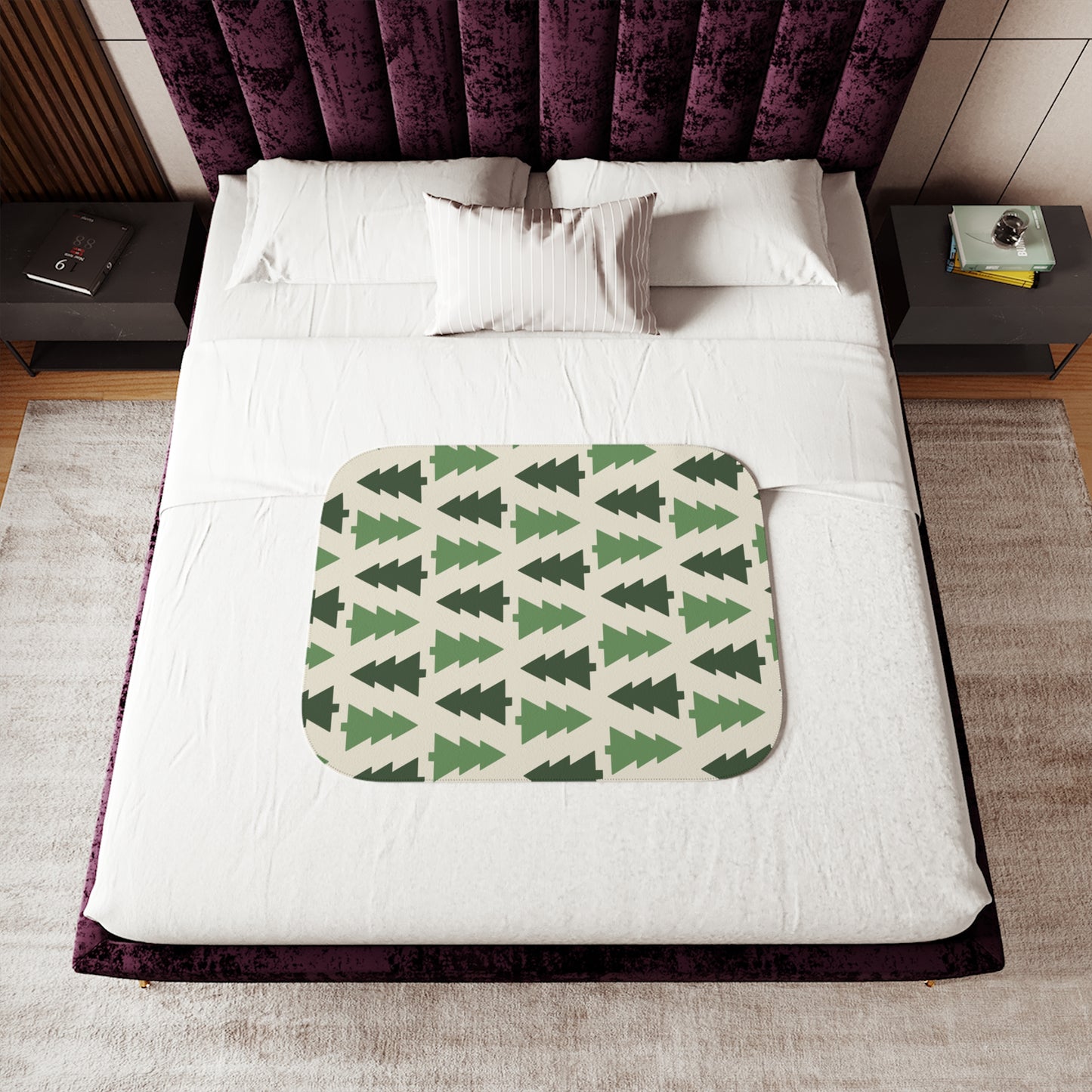 Trees Sherpa Blanket, Two Colors