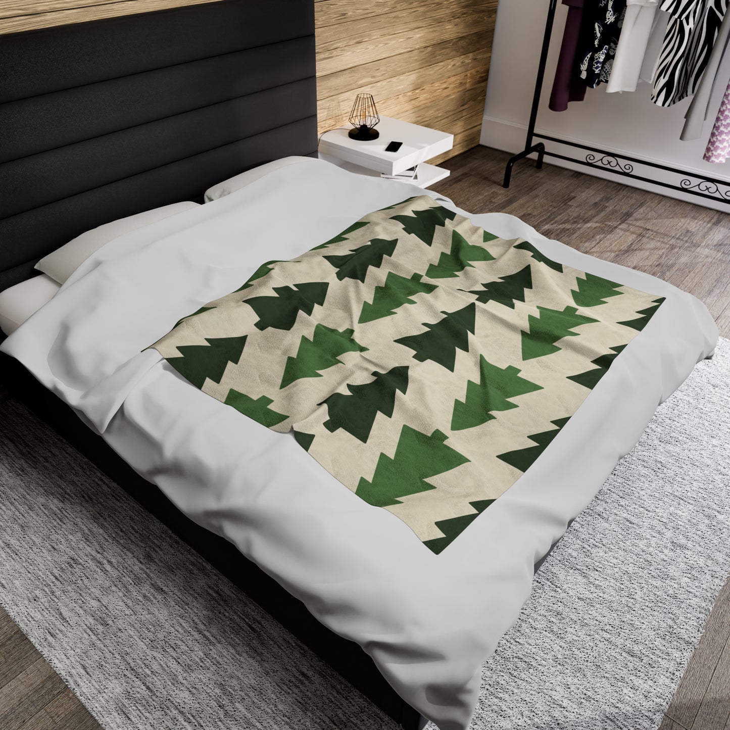 Forest Trees Velveteen Blanket