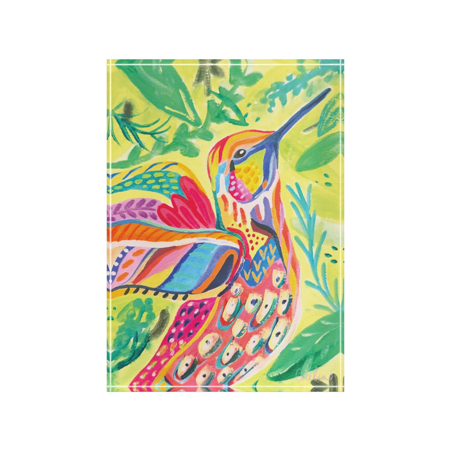 “Hover & Bloom” Block Print