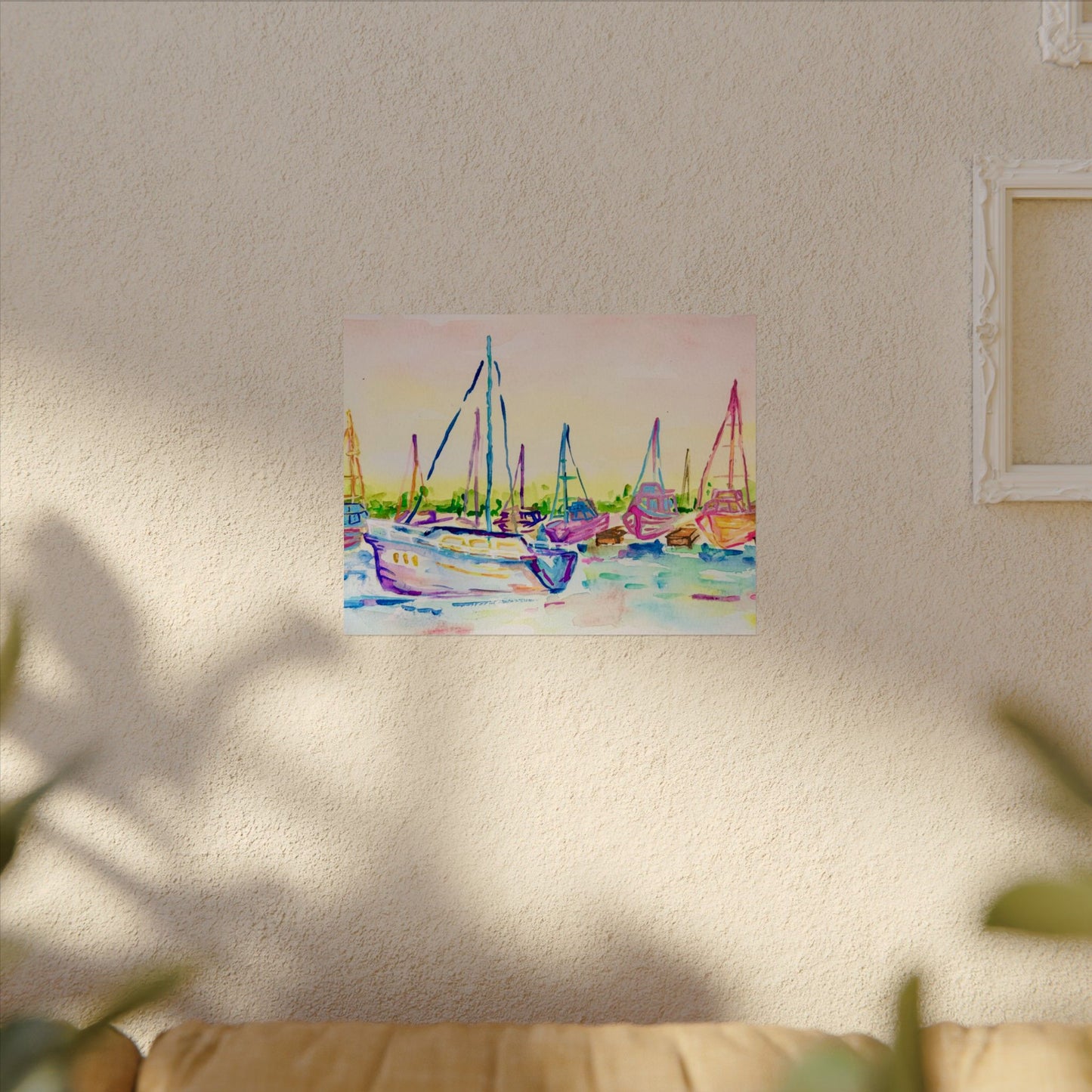 Copy of Watercolor Poster Key West Marina Print