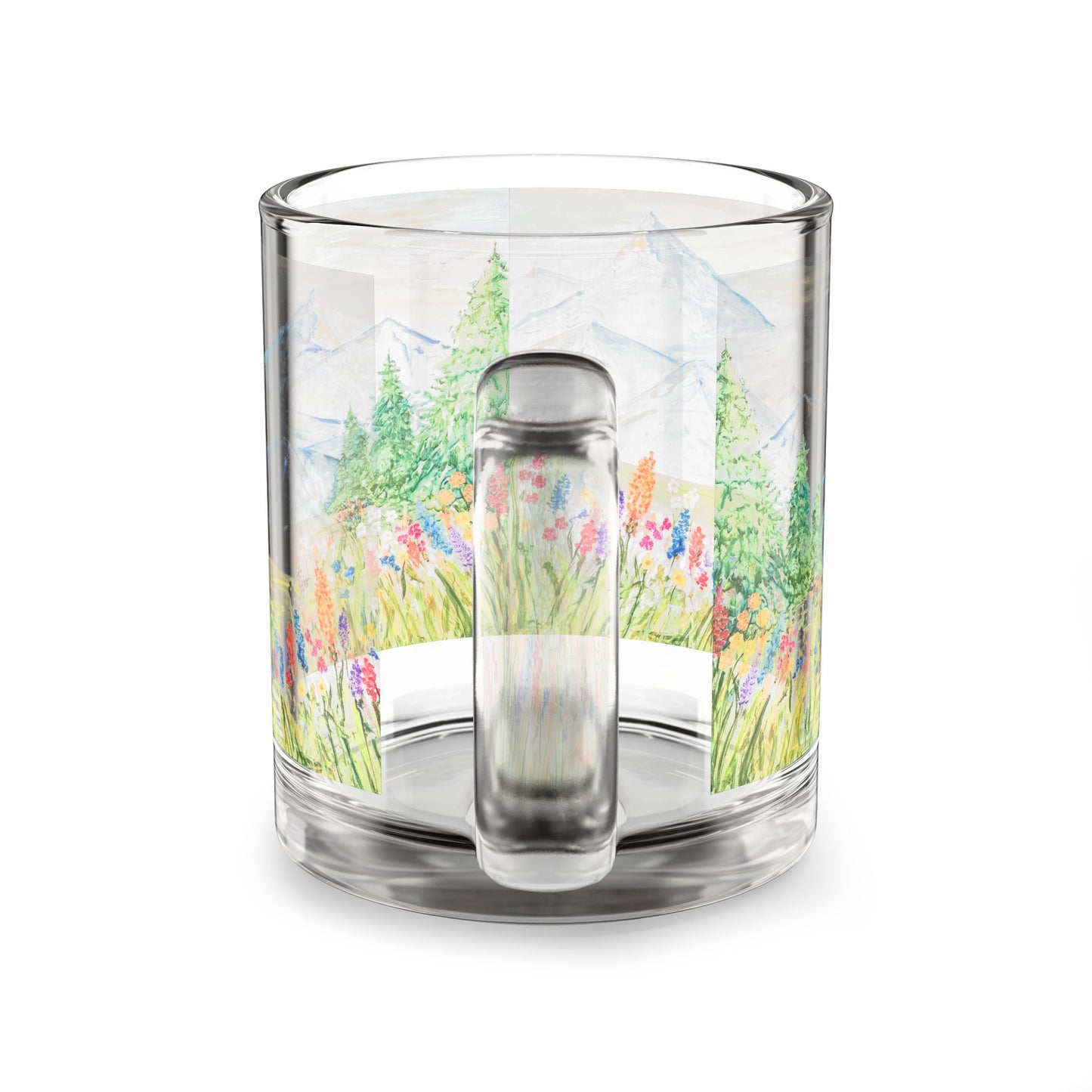 “Flower Valley” Glass Mug