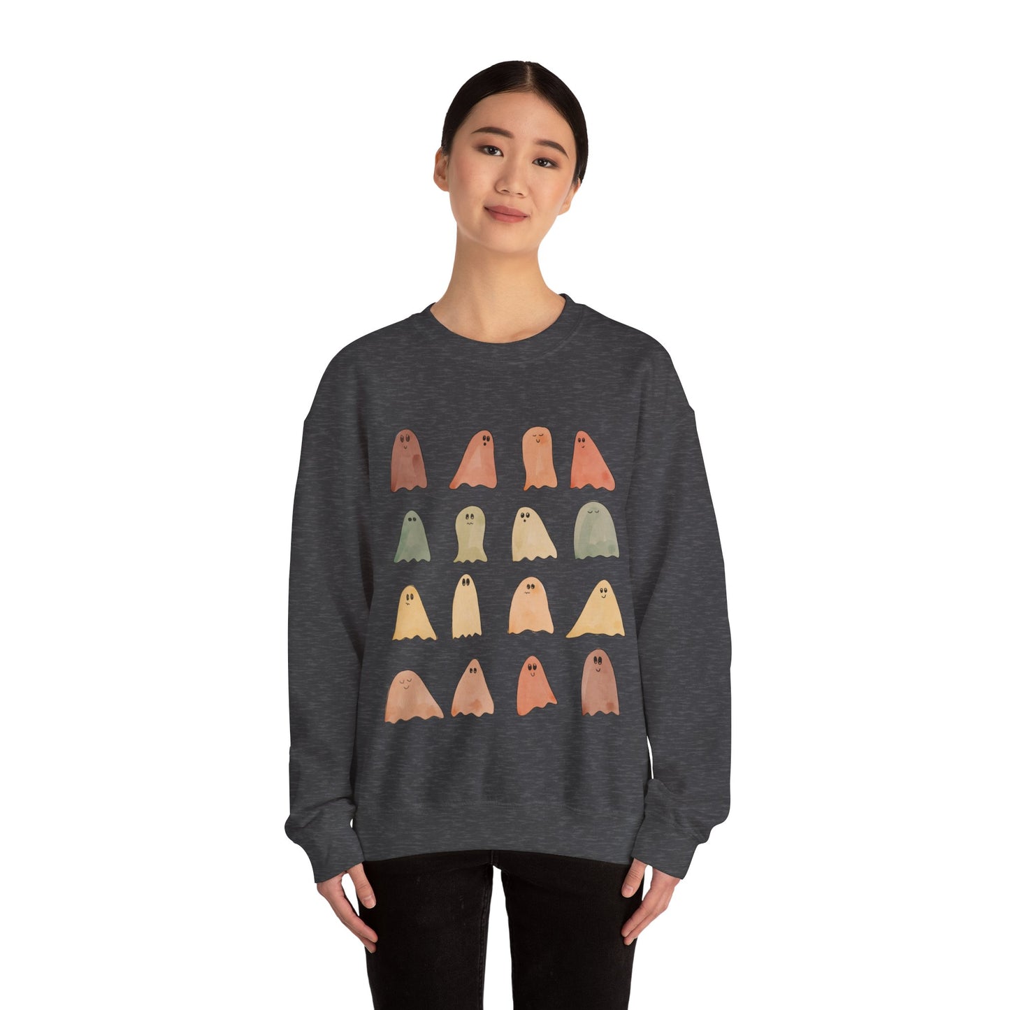 Fall Colors Painted Ghost Crewneck
