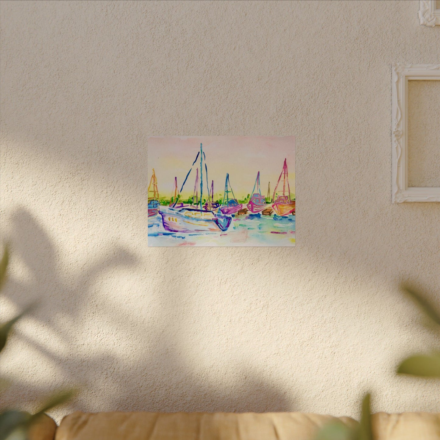 Copy of Watercolor Poster Key West Marina Print