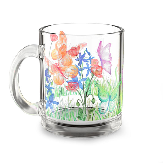 “Butterfly Kisses” Glass Mug
