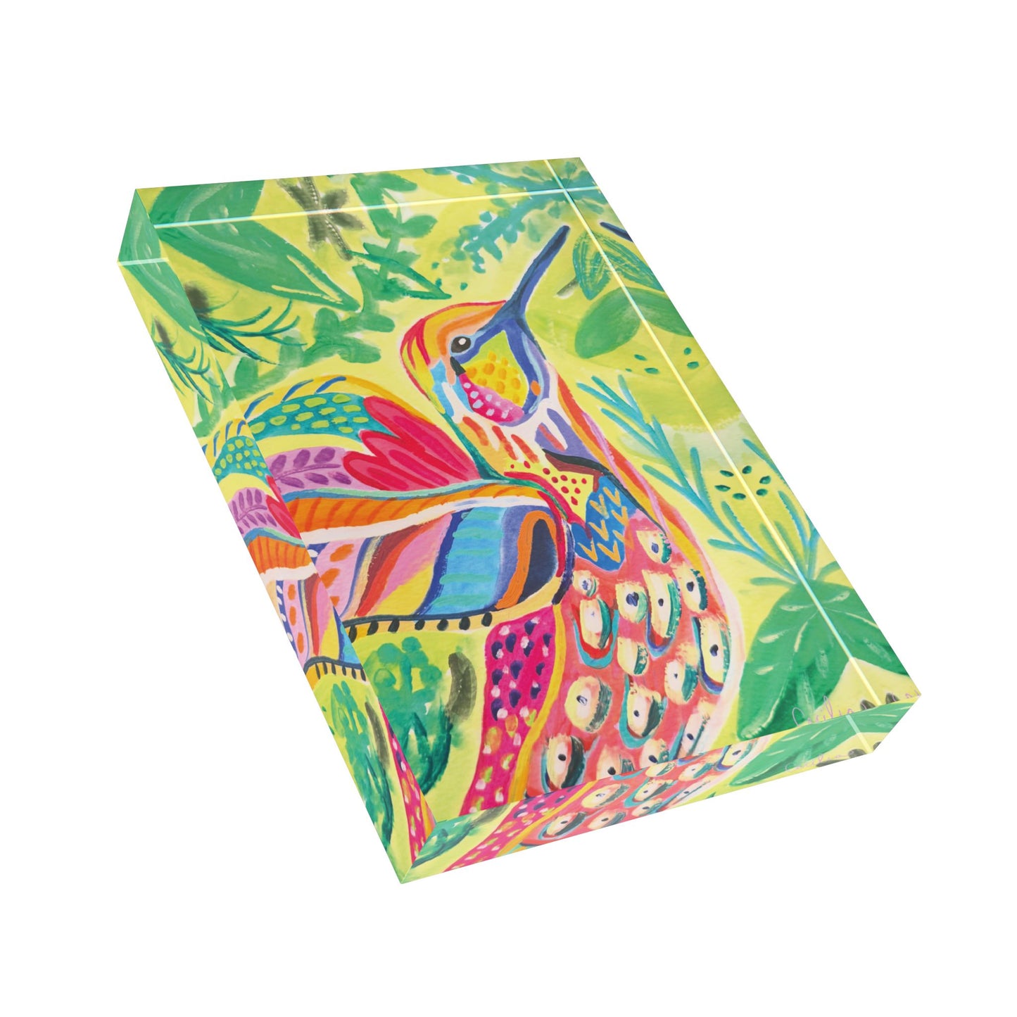 “Hover & Bloom” Block Print