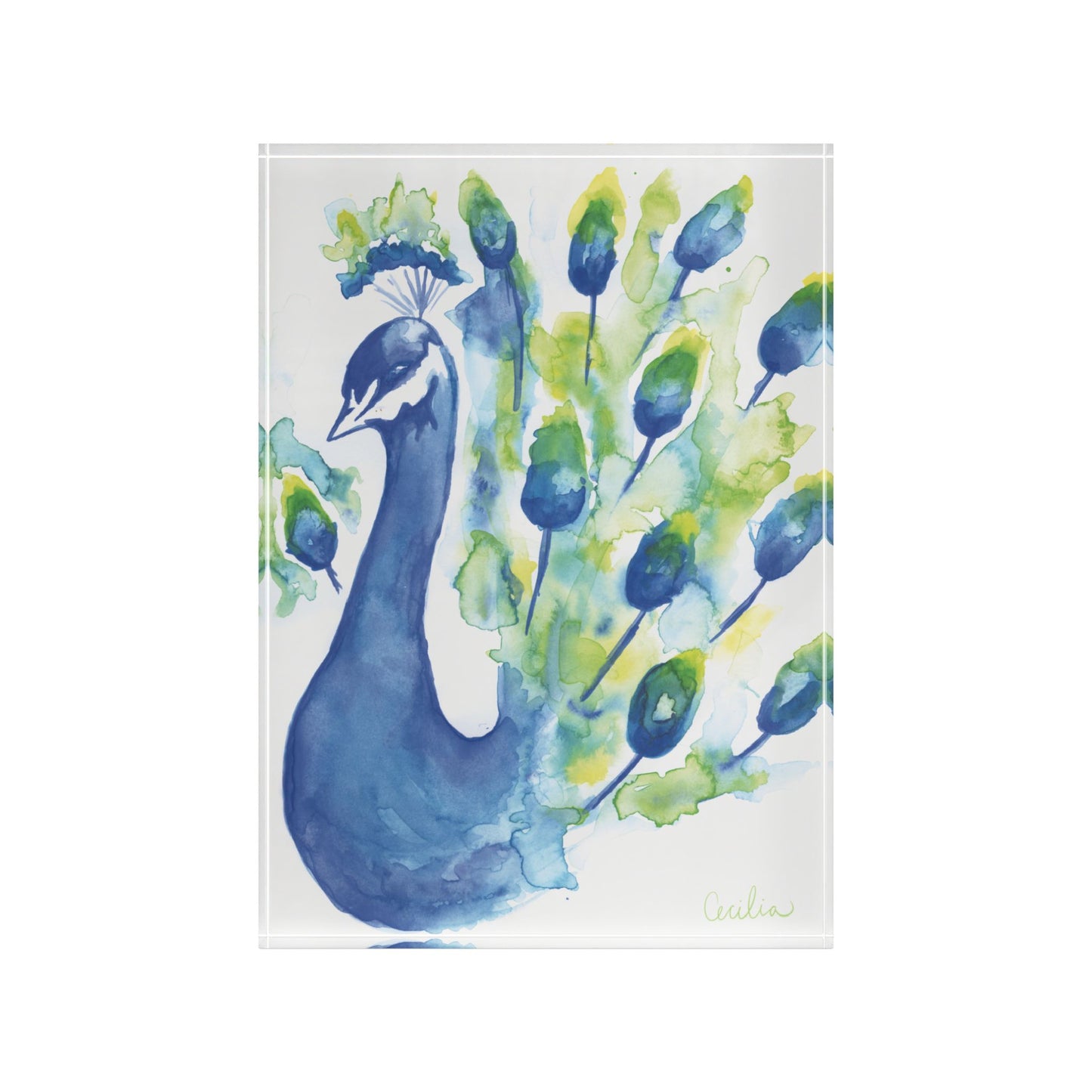 “Vibrant Plume” Block Print