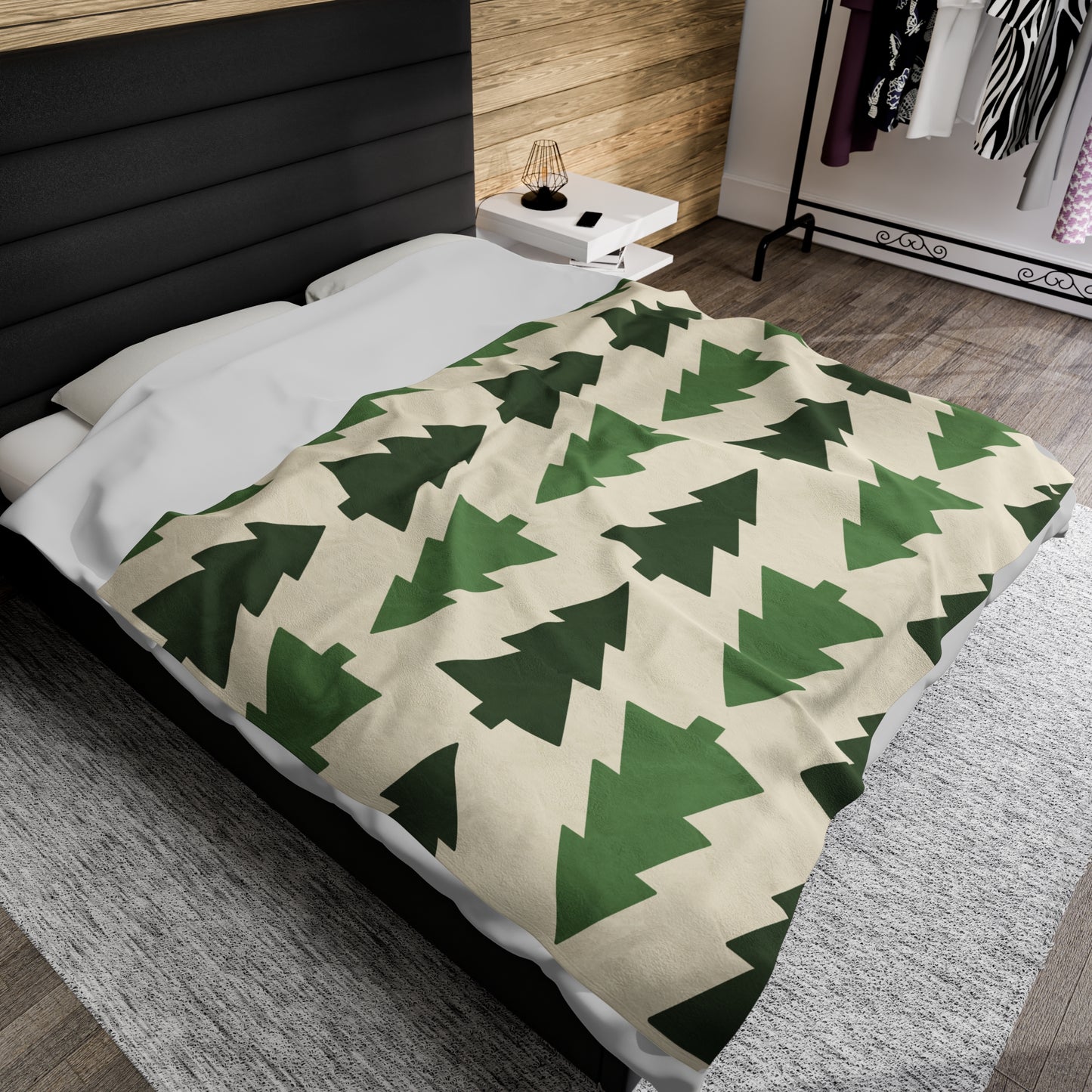 Forest Trees Velveteen Blanket