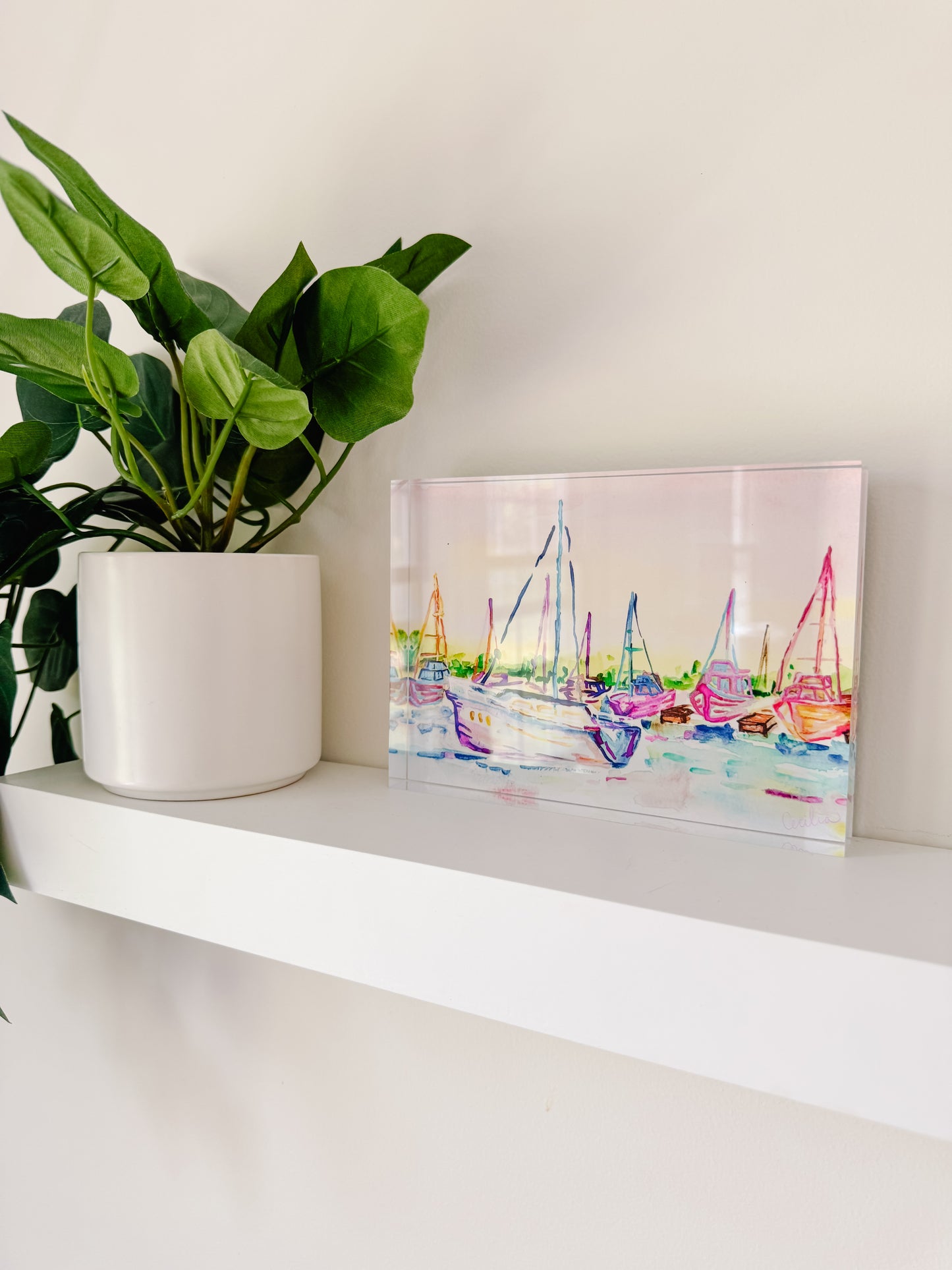 “Sailing By” Block Print