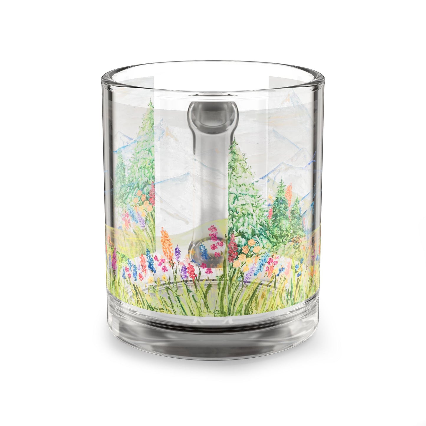 “Flower Valley” Glass Mug