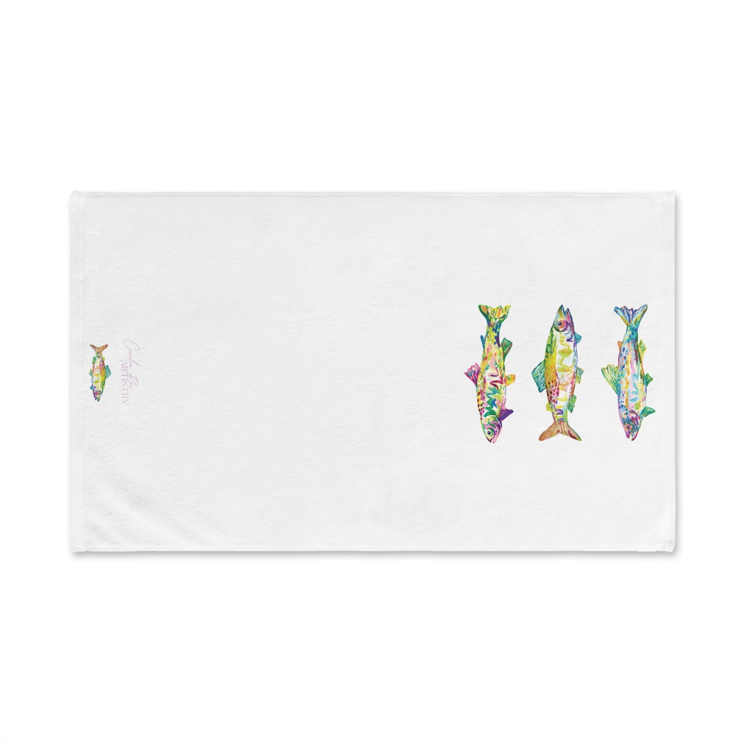 Upstream Fishes Hand Towel