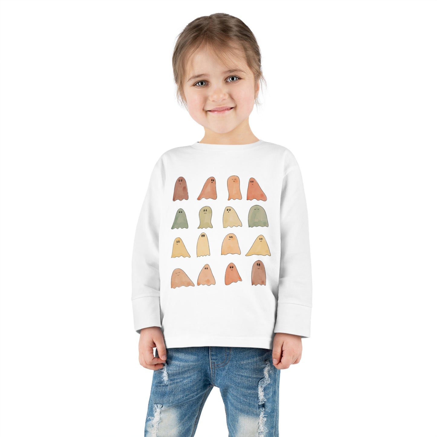 Fall color Ghosts Toddler Long Sleeve