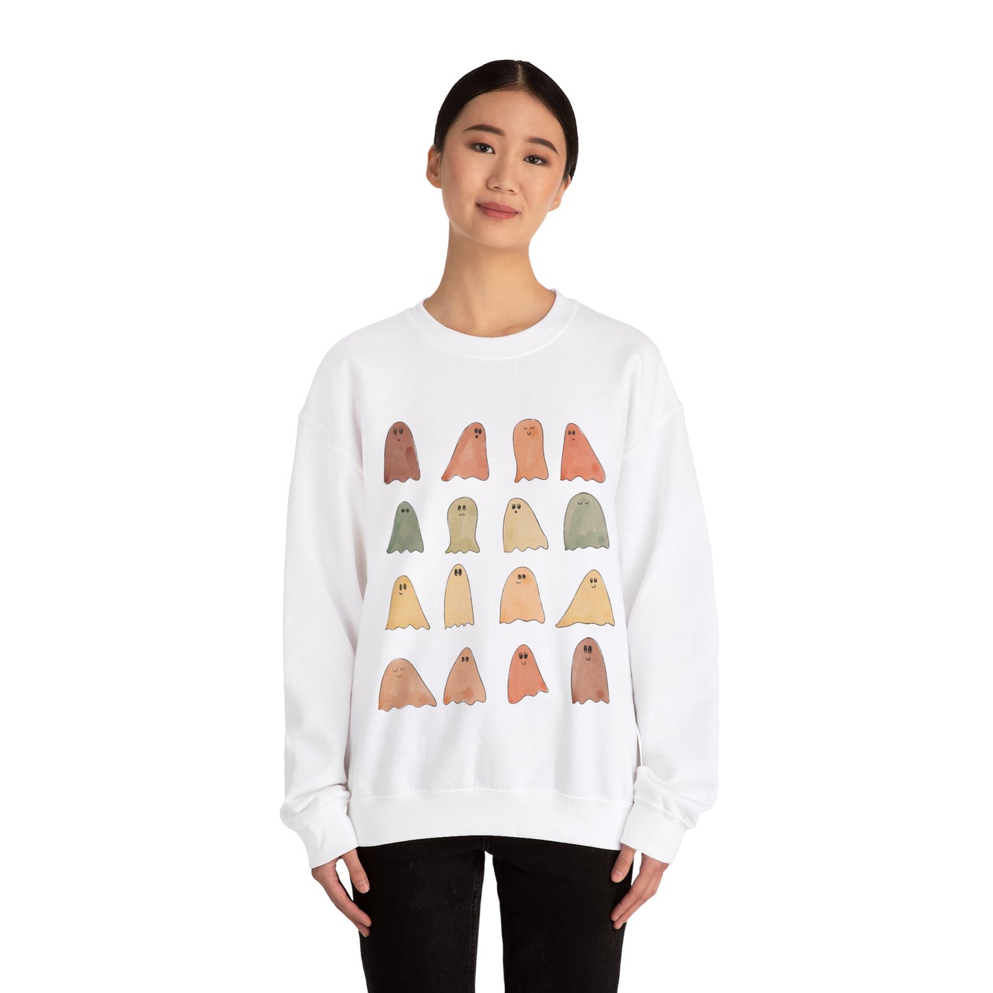 Fall Colors Painted Ghost Crewneck
