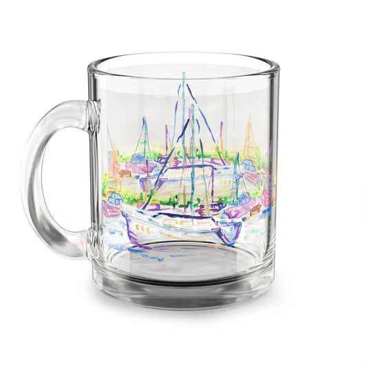 “Sailing By” Glass Mug