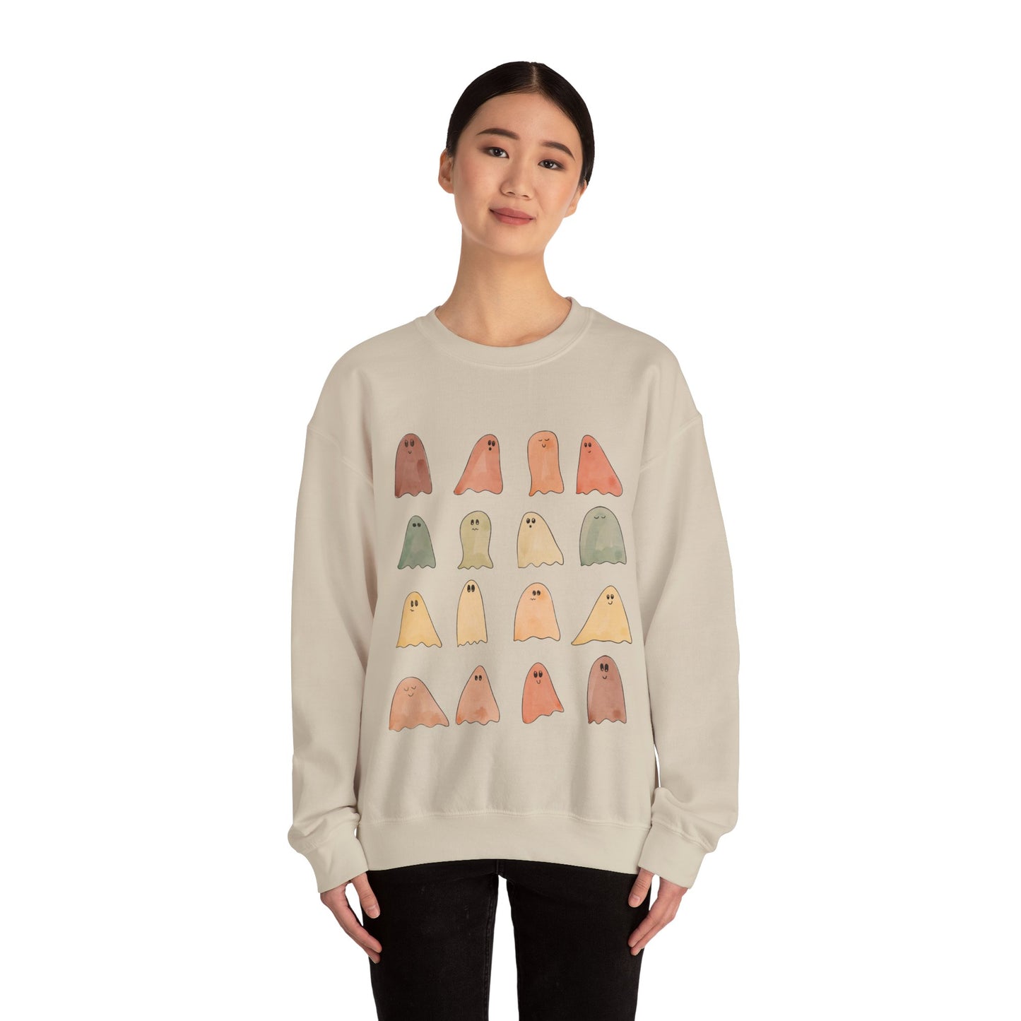 Fall Colors Painted Ghost Crewneck