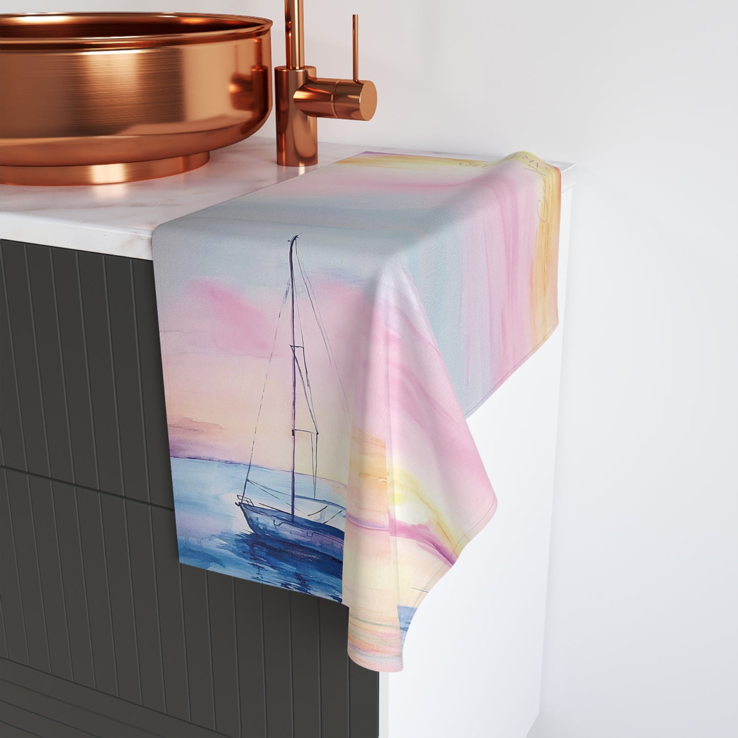 “Her Calm Waters” Hand Towel