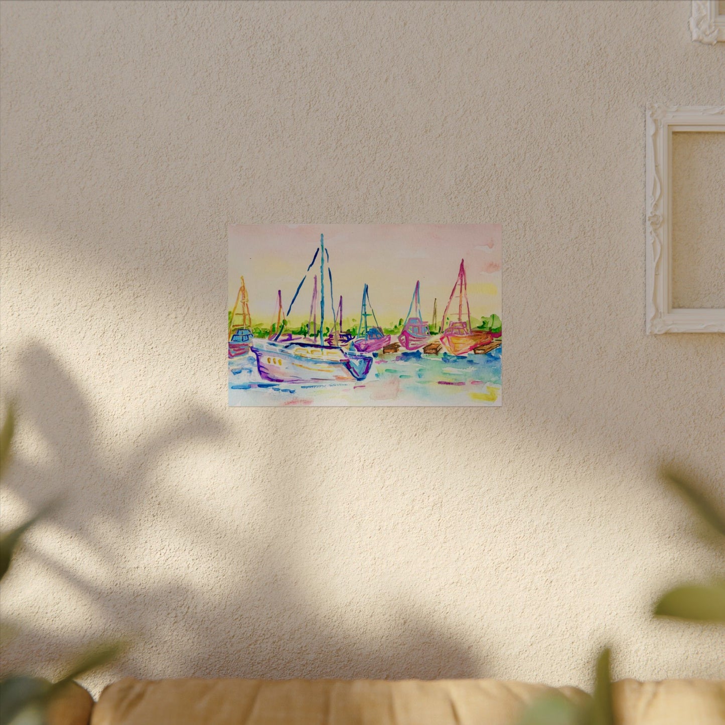Copy of Watercolor Poster Key West Marina Print
