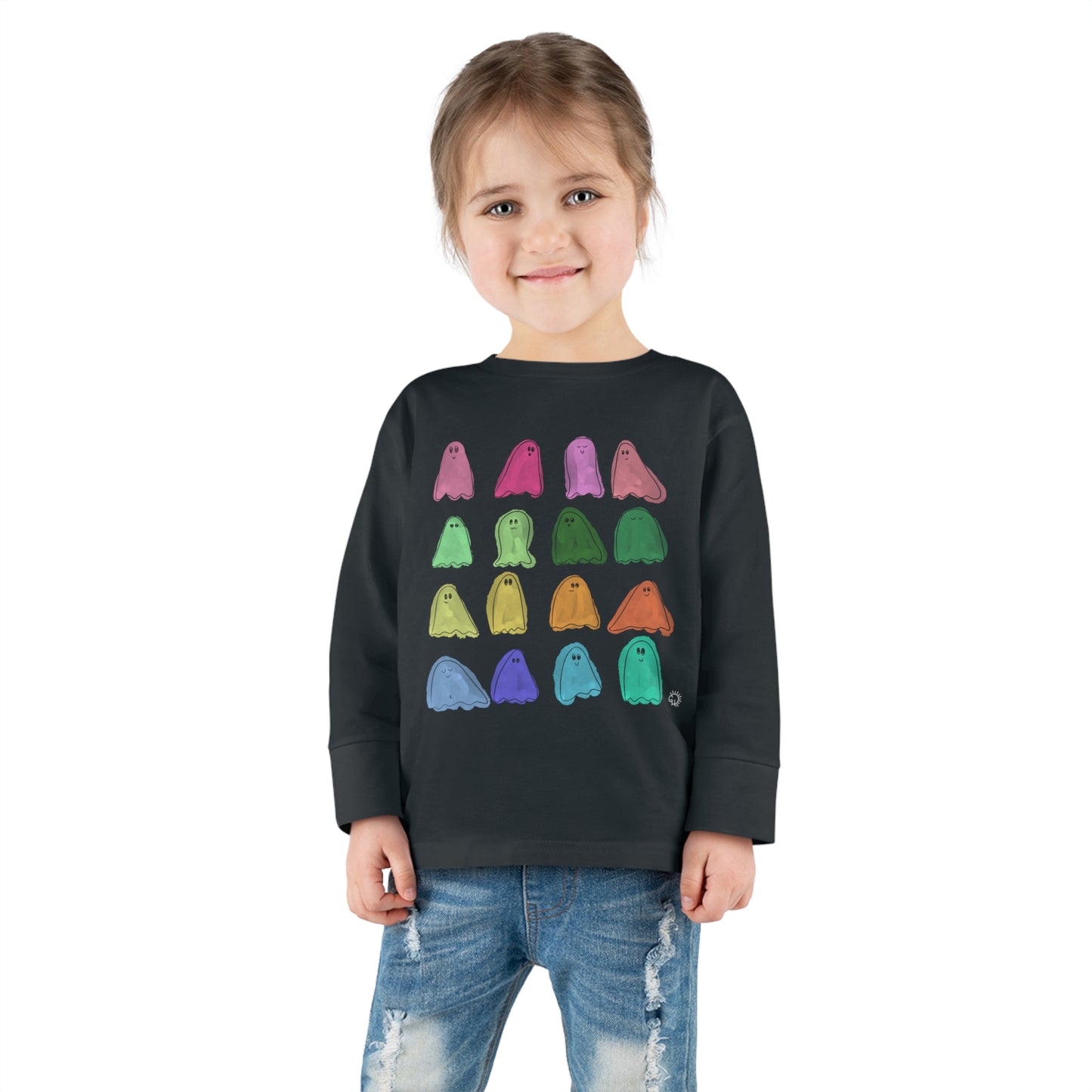Colorful Ghosts Toddler Long Sleeve