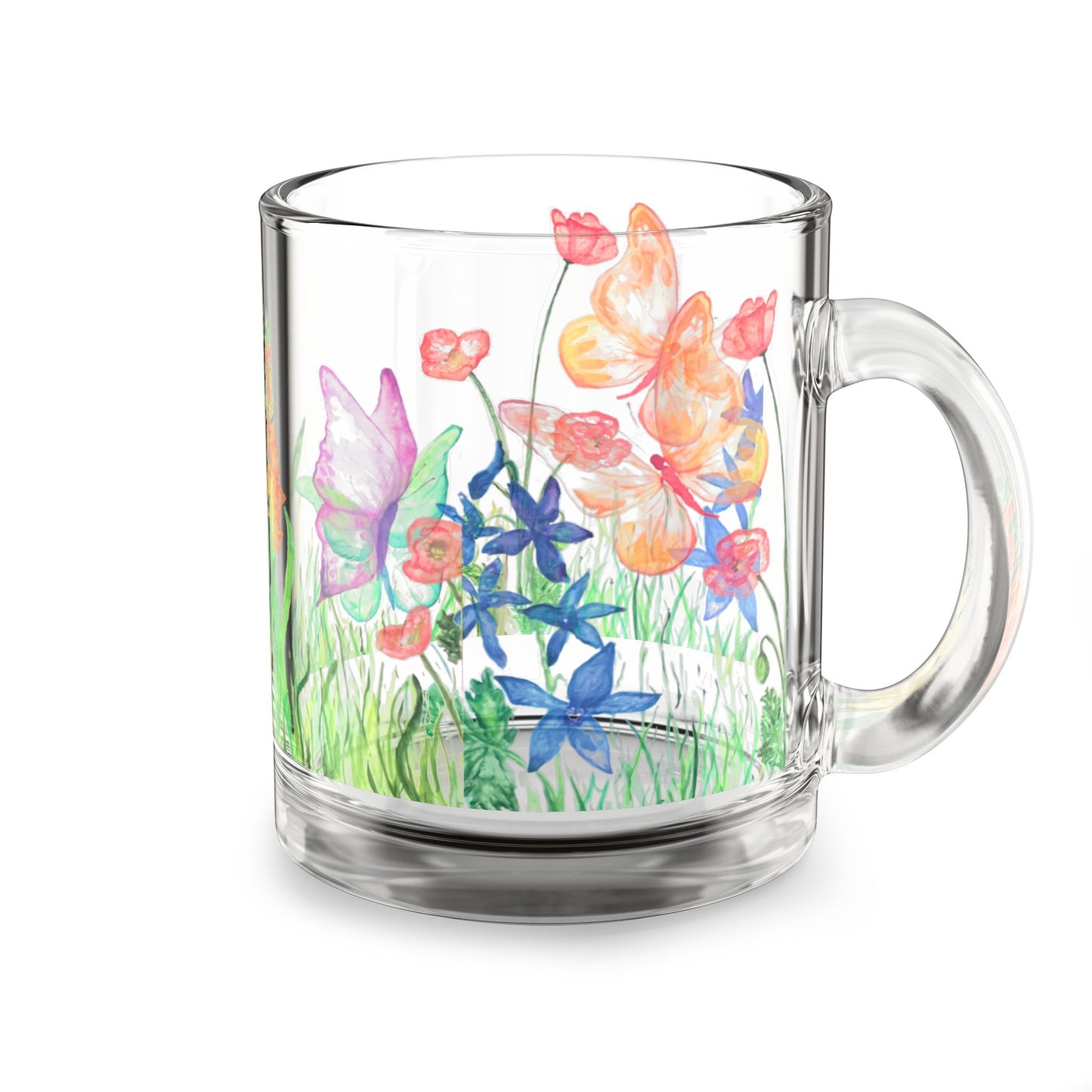 “Butterfly Kisses” Glass Mug