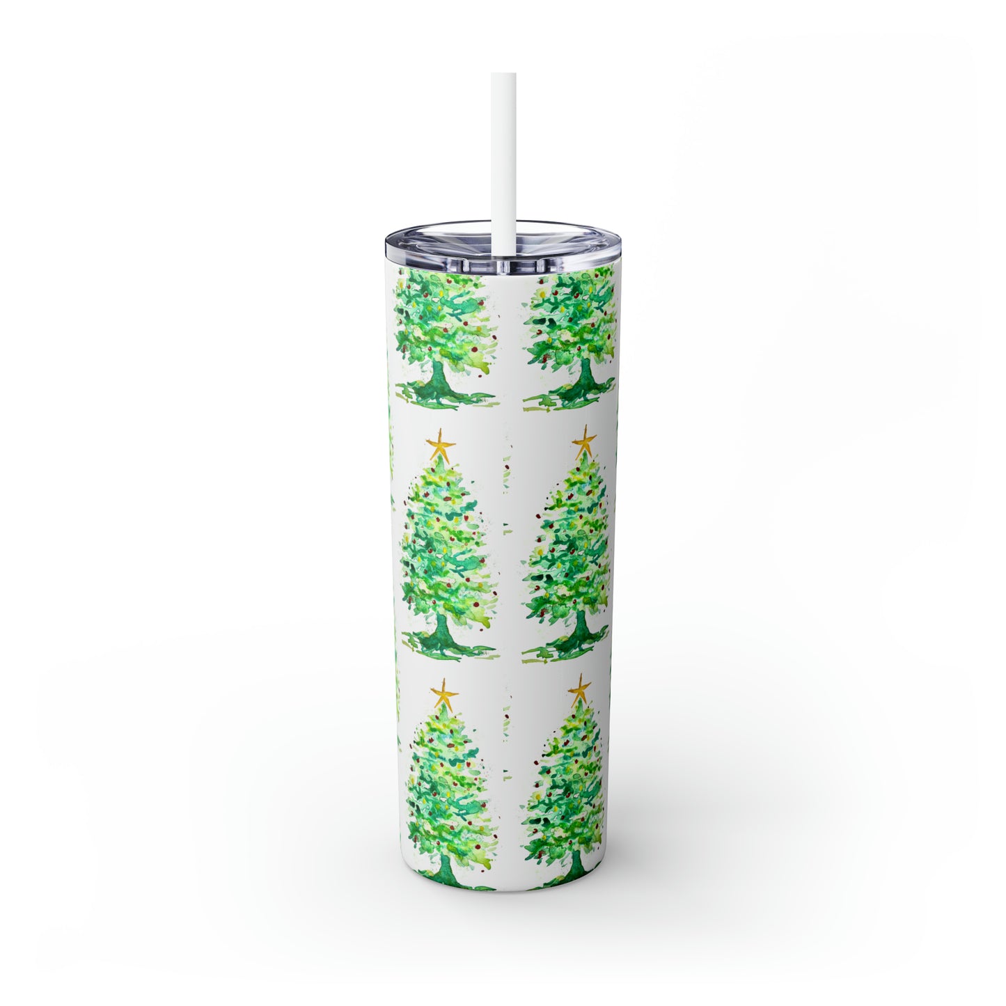 Oh Christmas Tree Tumbler with Straw, 20oz