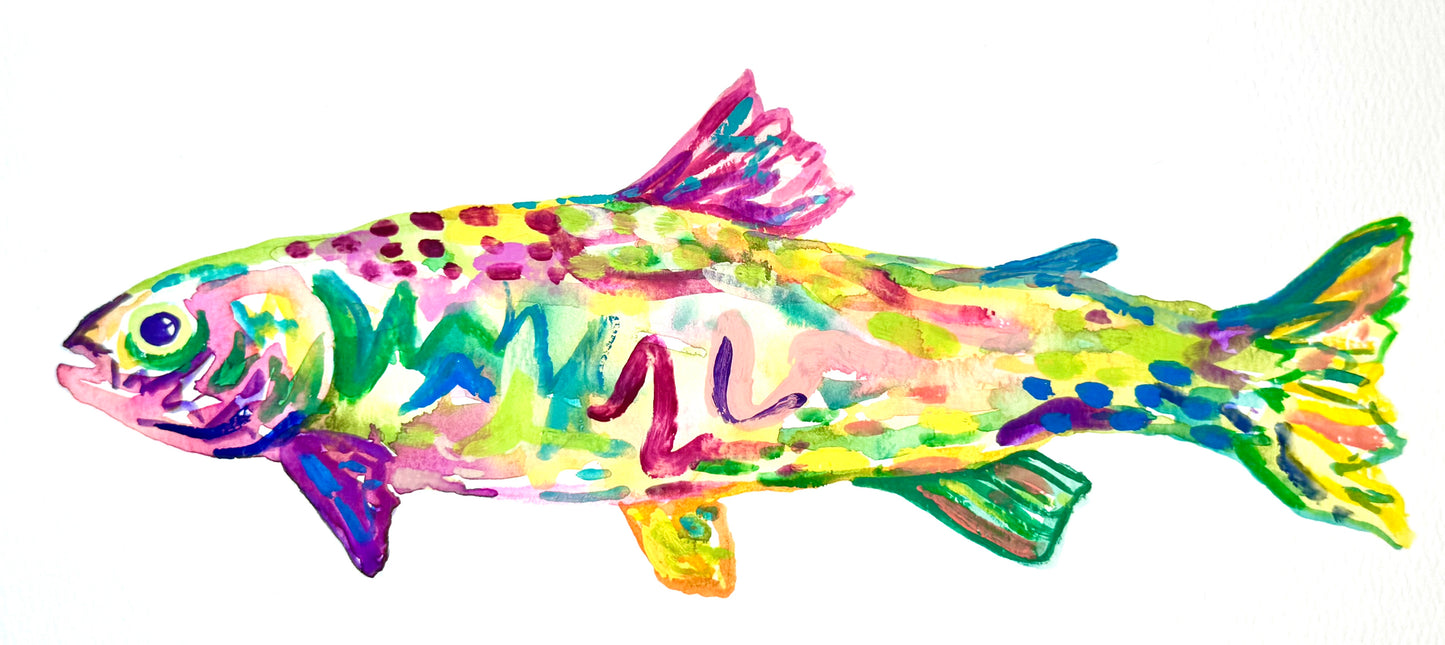 Original Painting- Pink Fin Trout