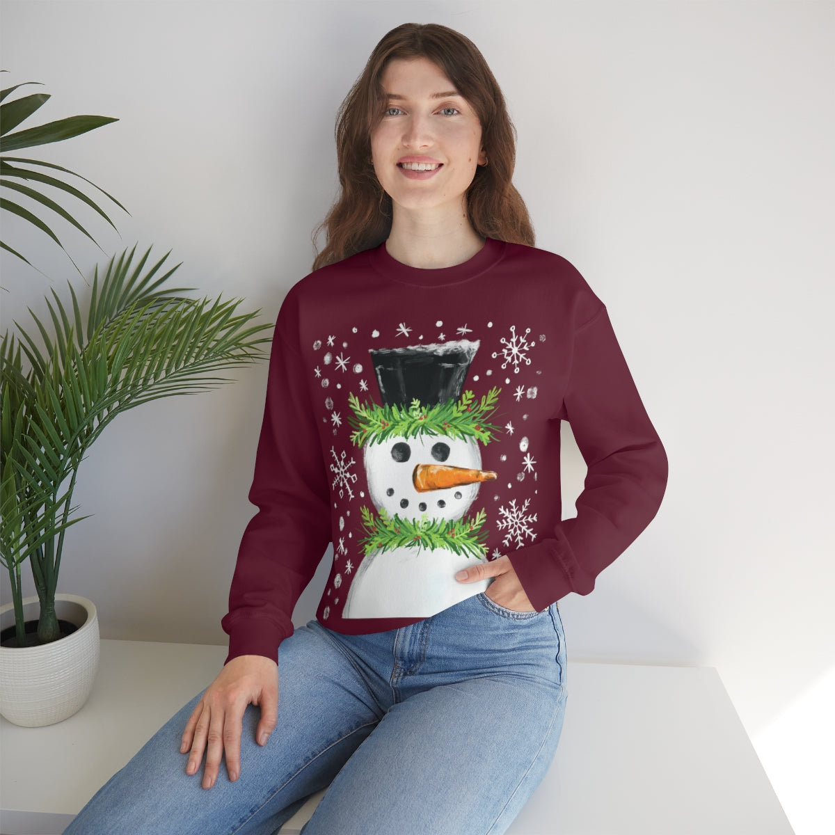 Festive snowman crewneck