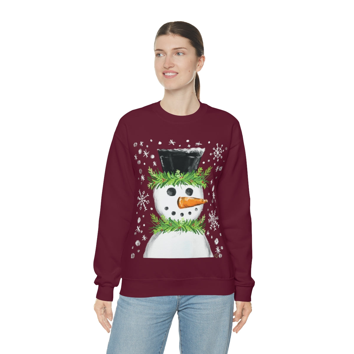 Festive snowman crewneck