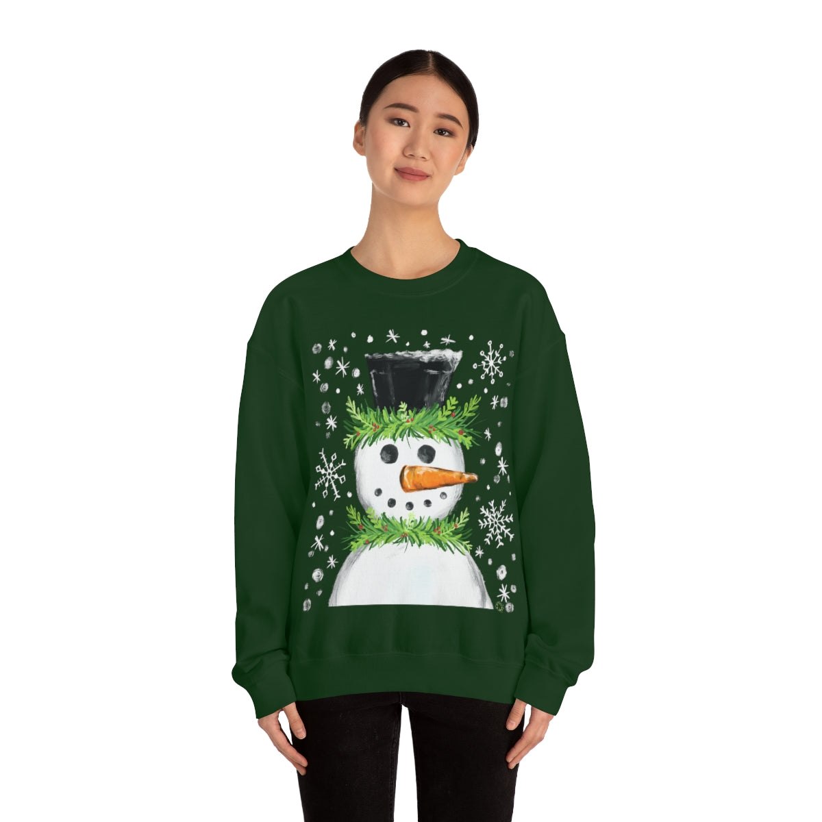 Festive snowman crewneck