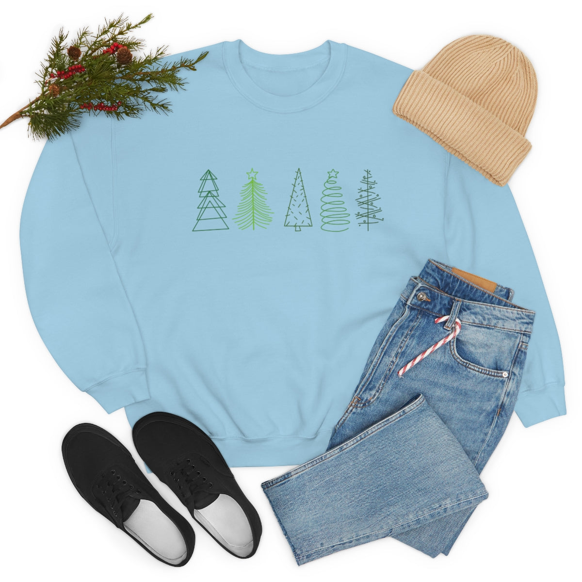 Festive Trees Crewneck