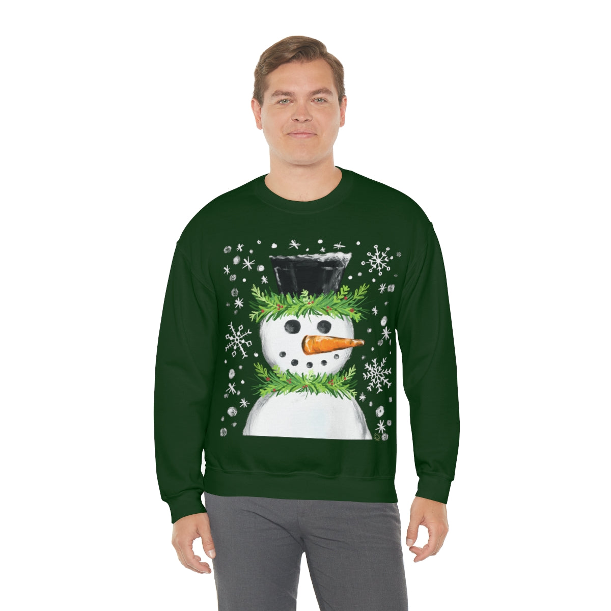 Festive snowman crewneck