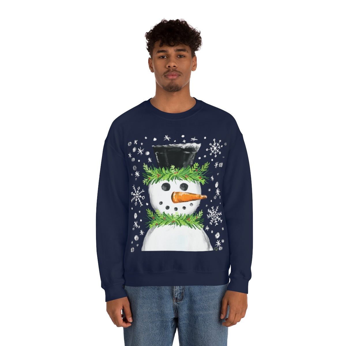Festive snowman crewneck