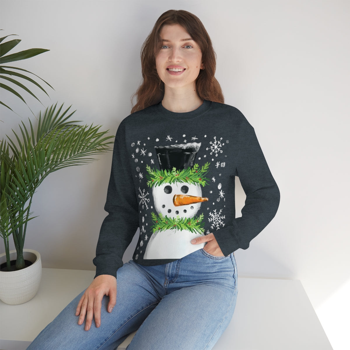 Festive snowman crewneck