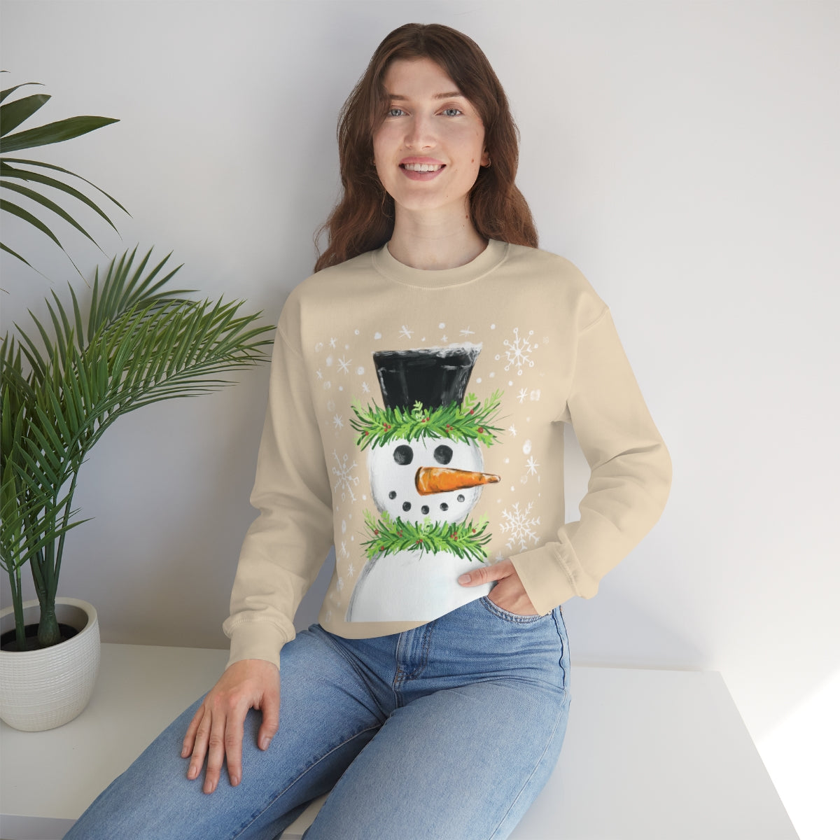 Festive snowman crewneck