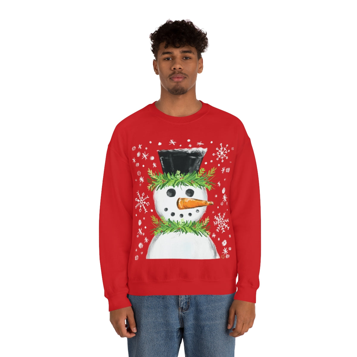 Festive snowman crewneck