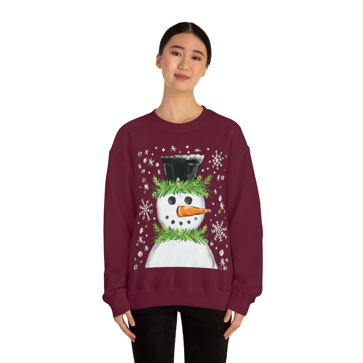 Festive snowman crewneck