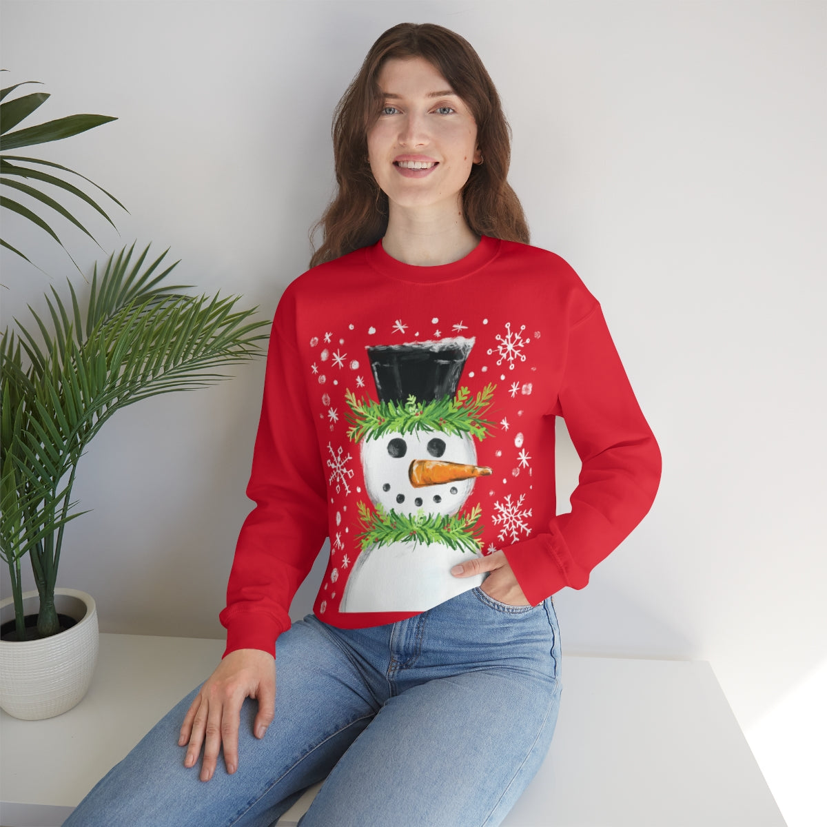 Festive snowman crewneck