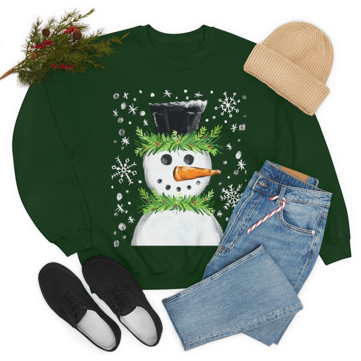 Festive snowman crewneck