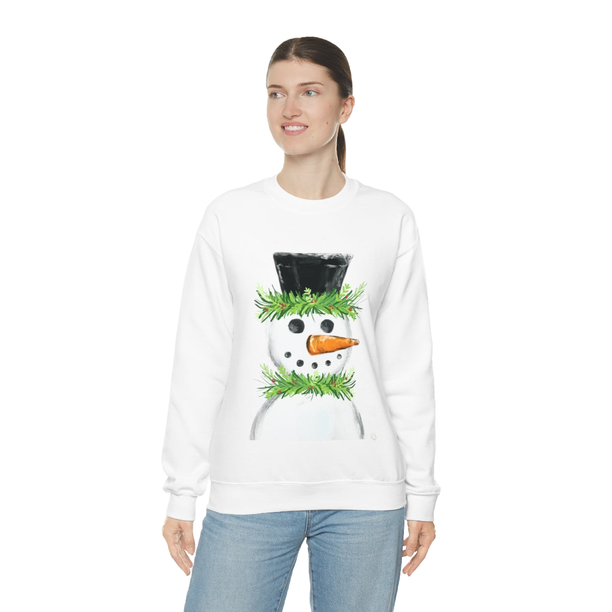 Festive snowman crewneck