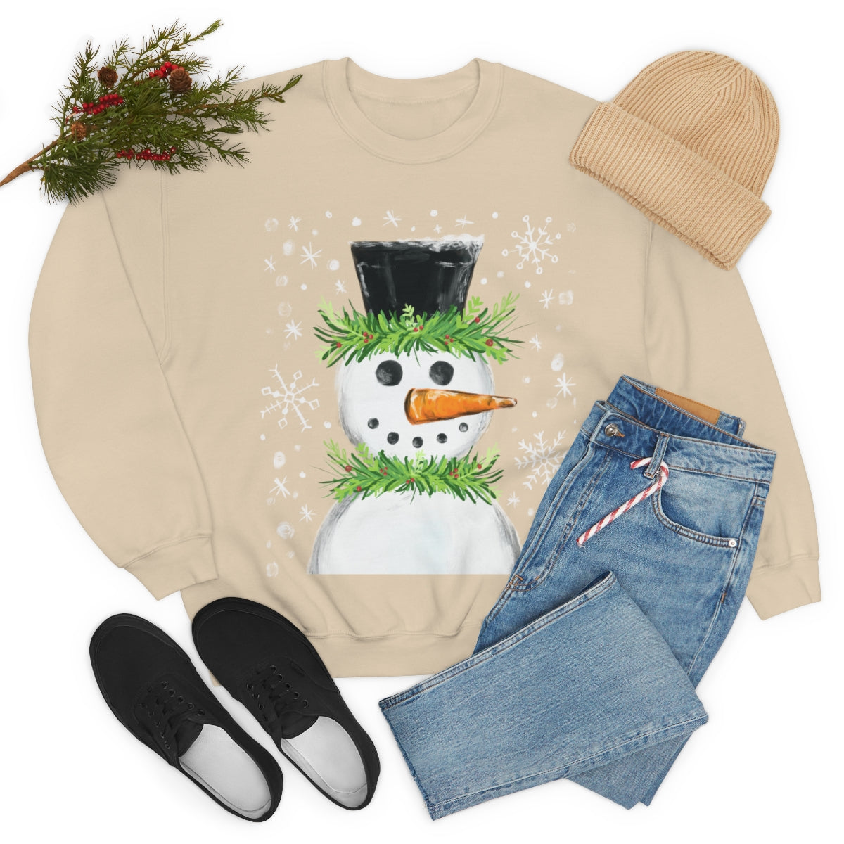 Festive snowman crewneck