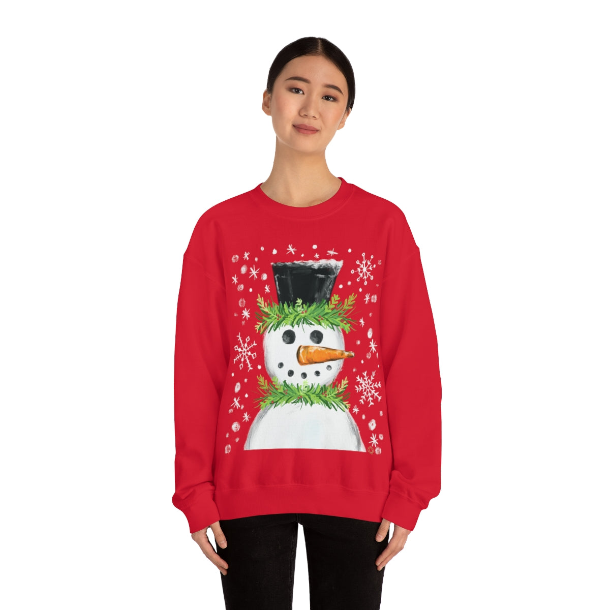 Festive snowman crewneck