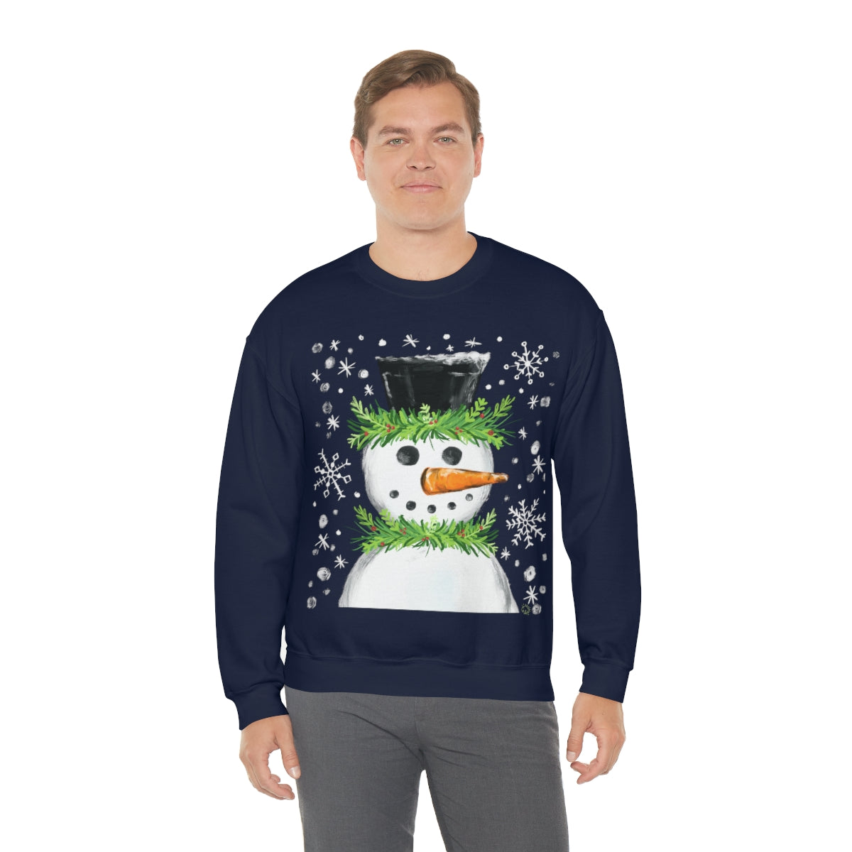 Festive snowman crewneck