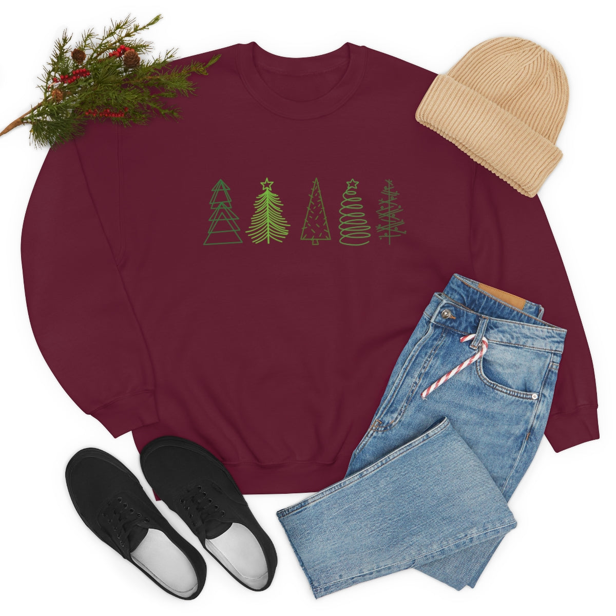 Festive Trees Crewneck