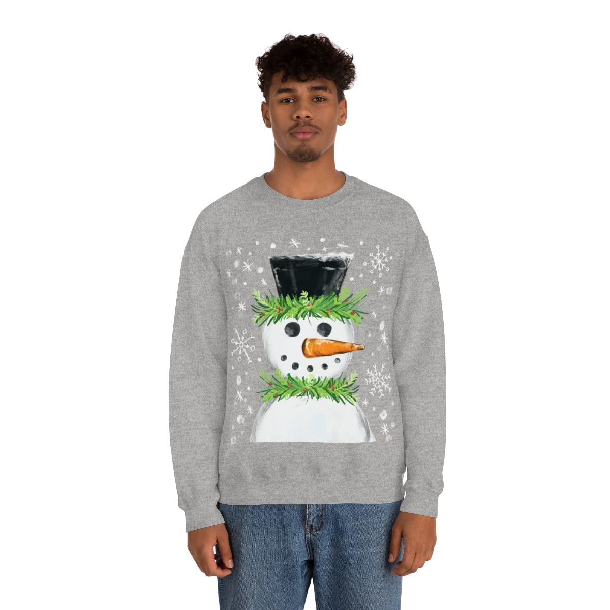 Festive snowman crewneck