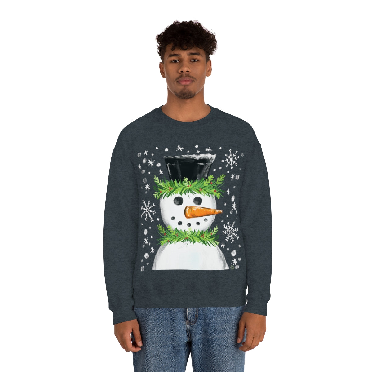 Festive snowman crewneck