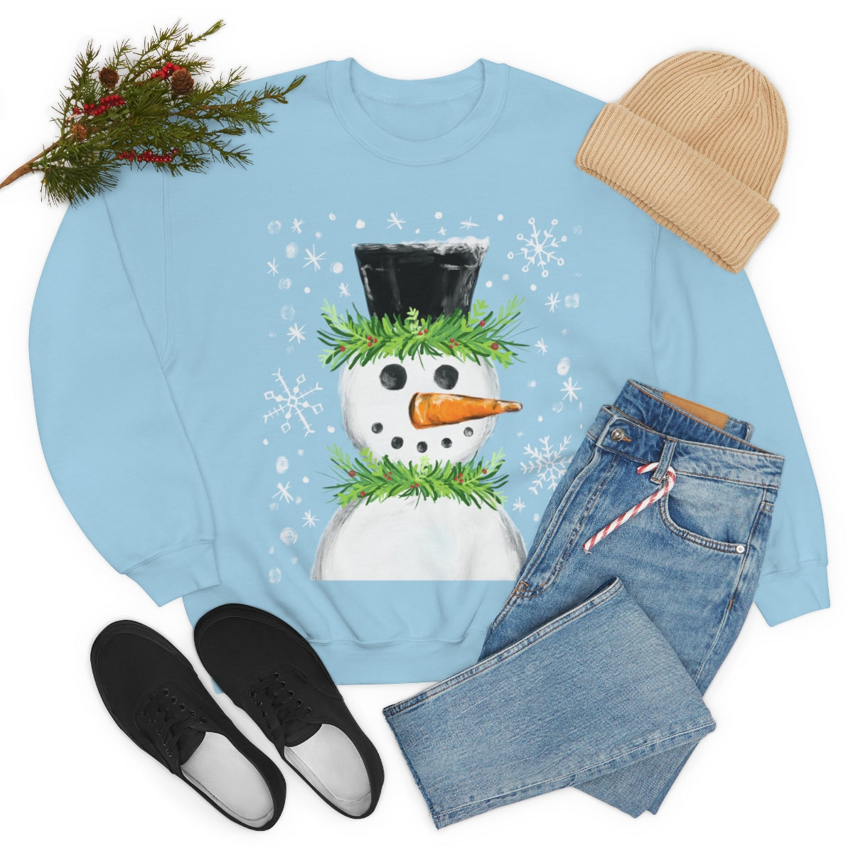 Festive snowman crewneck