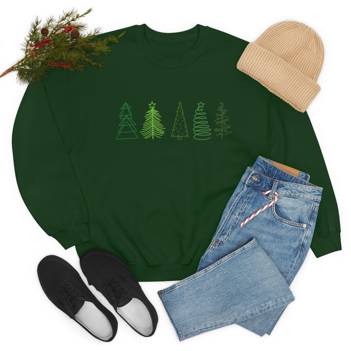 Festive Trees Crewneck