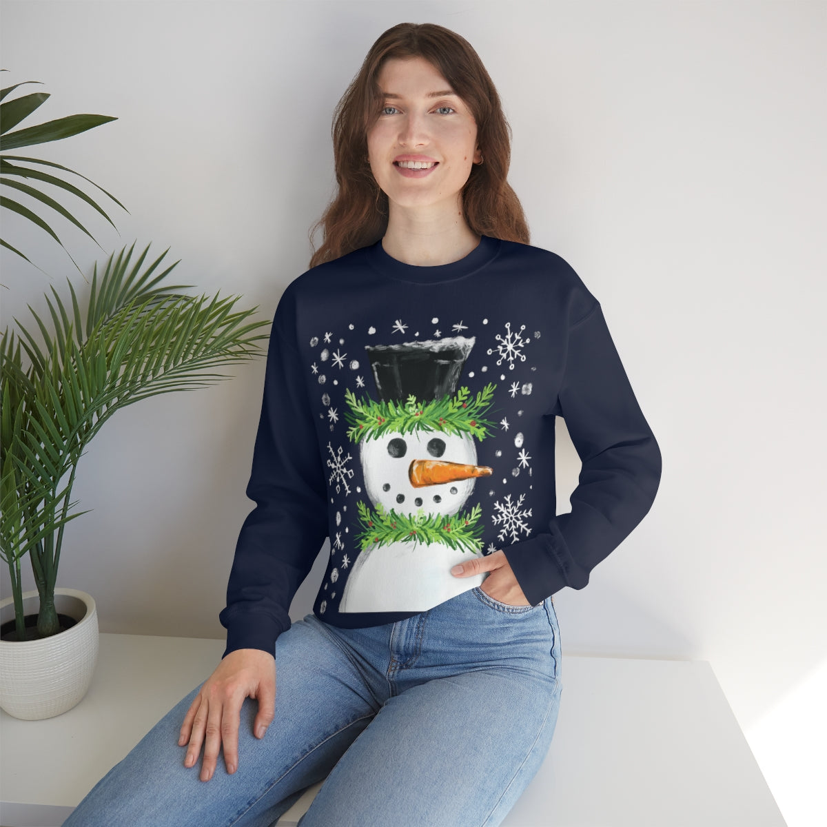 Festive snowman crewneck