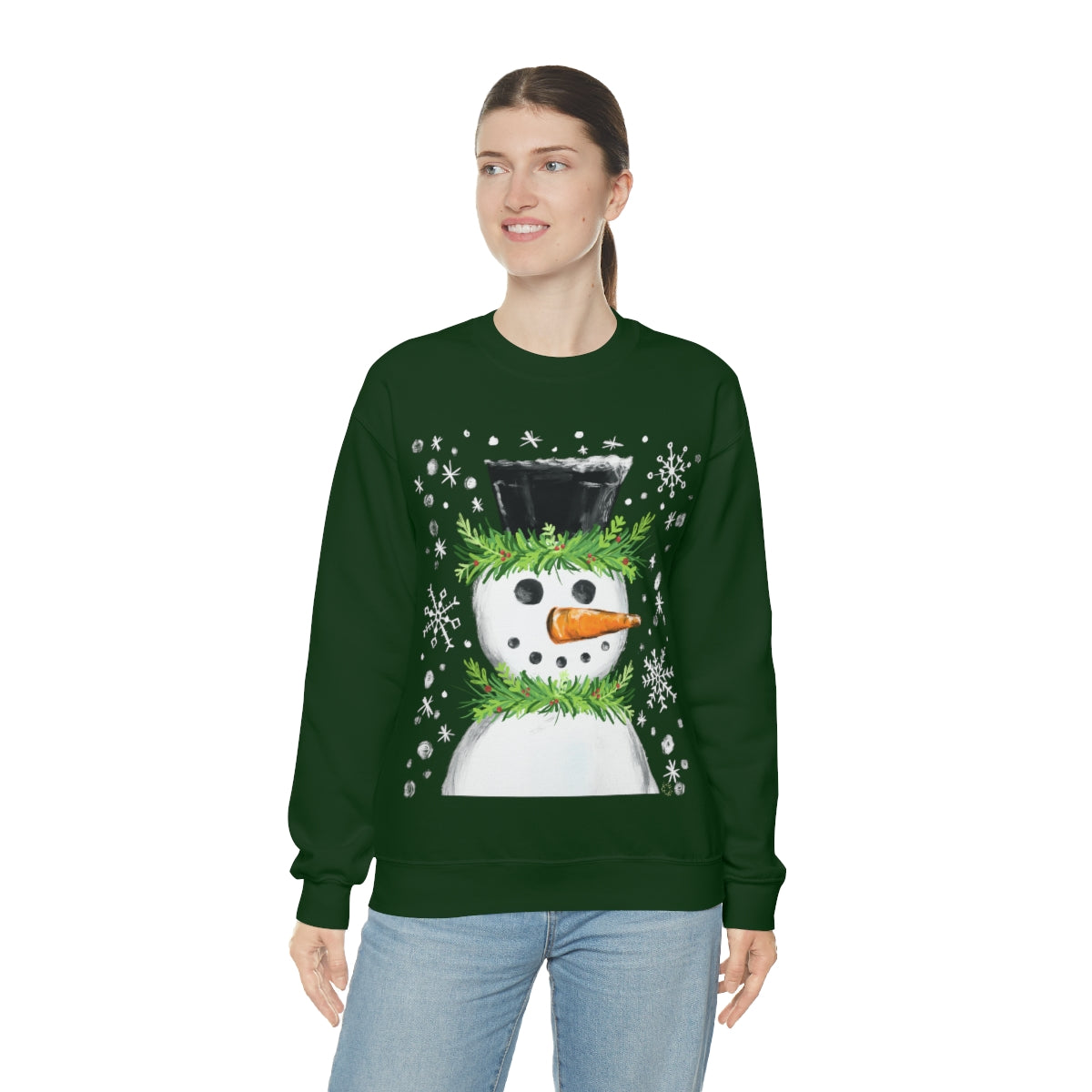 Festive snowman crewneck