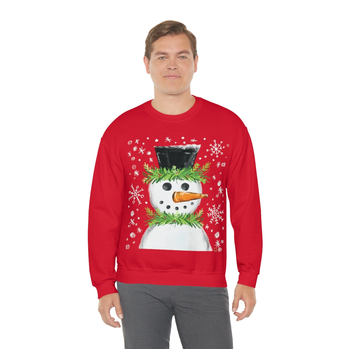 Festive snowman crewneck