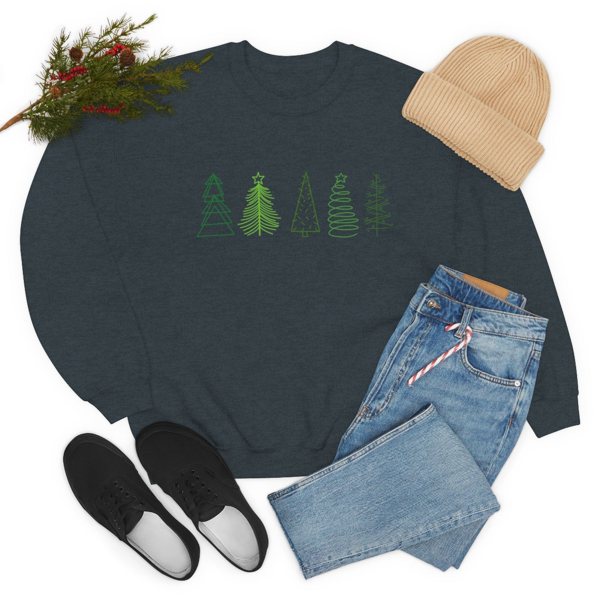 Festive Trees Crewneck