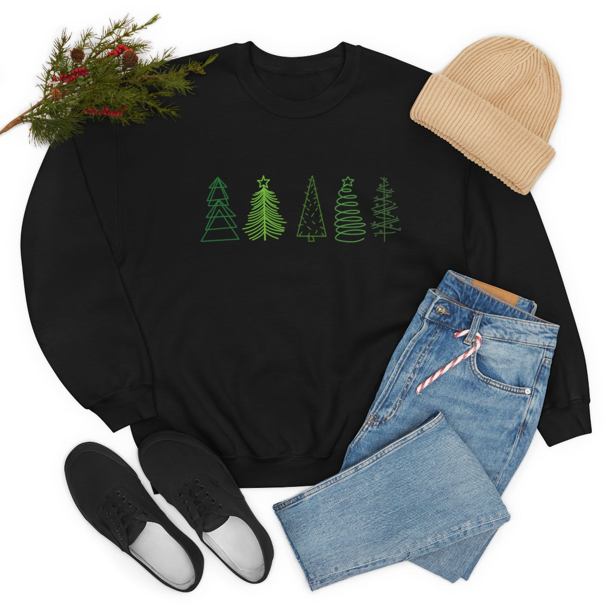 Festive Trees Crewneck